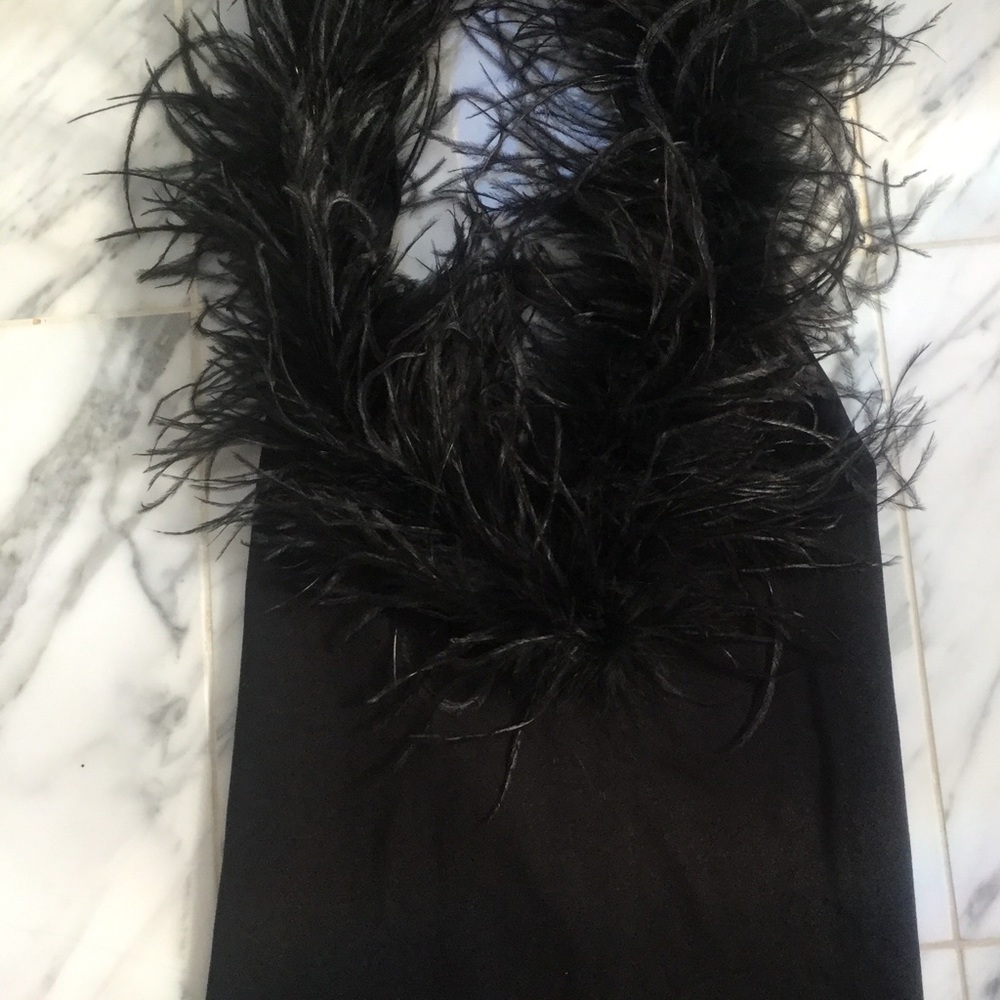 FEATHER HALTER TOP, FEATHERS ADDED TO EVERYTHING